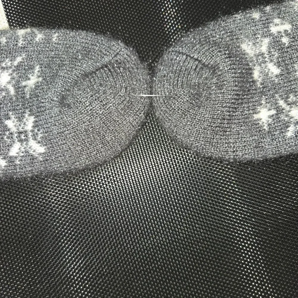Muk Luks Charcoal Snowflake Crew Socks